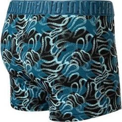 bruno banani Shorts 2er Pack 2201-2283/4234 Trunks, Baumwoll-Stretch, Petrol-schwarz gemustert, Imperialblau-schwarz -MR Wasch Geschaft 370121 norm3