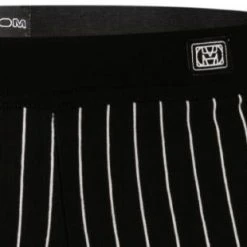 HOM Comfort Boxer Briefs Aix 402119/R04W Trunk, Baumwolle, Schwarz gestreift, Schwarz-weiß -MR Wasch Geschaft 370415 norm3