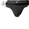 HOM Mini Briefs HO1 Dominique 402135/D042 Slips, Baumwoll-Stretch, Schwarz gemustert, Schwarz