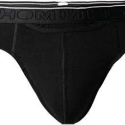 HOM Mini Briefs HO1 Dominique 402135/D042 Slips, Baumwoll-Stretch, Schwarz gemustert, Schwarz -MR Wasch Geschaft 371020 norm2