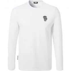 KARL LAGERFELD T-Shirt 755071/0/512224/10 Longsleeve, Baumwolle Logo-Print am Rücken, Weiß