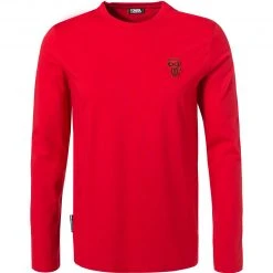 KARL LAGERFELD T-Shirt 755071/0/512224/320 Longsleeve, Baumwolle Logo-Print am Rücken, Dunkelrot