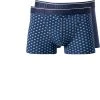 HOM Boxer Briefs HO1 Dominique 402136/D012 Trunks, Baumwoll-Stretch, Marineblau gemustert, Marine
