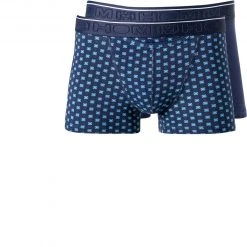 HOM Boxer Briefs HO1 Dominique 402136/D012 Trunks, Baumwoll-Stretch, Marineblau gemustert, Marine