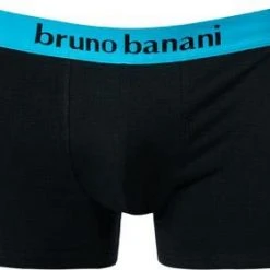 bruno banani Shorts 2er Pack Flow. 2203-1388/4308 Trunks, Baumwoll-Stretch, Türkis-schwarz -MR Wasch Geschaft 371881 norm2