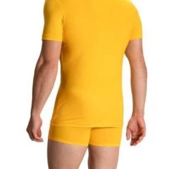 Olaf Benz RED1601 V-Shirt 107418/2000 T-Shirt, Baumwoll-Stretch, Gelb -MR Wasch Geschaft 372075 norm2