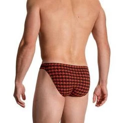 Olaf Benz RED2108 Brazilbrief 108863/9308 Slip, Baumwoll-Stretch, Rot gemustert, Rot -MR Wasch Geschaft 372096 norm2