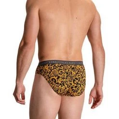 Olaf Benz RED2114 Sportbrief 108887/9802 Slip, Baumwoll-Stretch, Gelb gemustert, Gelb -MR Wasch Geschaft 372105 norm2