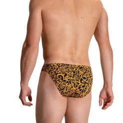 Olaf Benz RED2114 Brazilbrief 108888/9802 Slip, Baumwoll-Stretch, Gelb gemustert, Gelb -MR Wasch Geschaft 372106 norm2