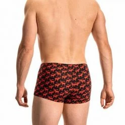 Olaf Benz RED2116 Minipants 108891/9383 Trunk, Baumwoll-Stretch, Rot-schwarz gemustert, Rot-schwarz -MR Wasch Geschaft 372162 norm2