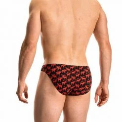 Olaf Benz RED2116 Brazilbrief 108893/9383 Slip, Baumwoll-Stretch, Rot-schwarz gemustert, Rot-schwarz -MR Wasch Geschaft 372163 norm2
