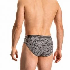 Olaf Benz RED2117 Sportbrief 108902/8010 Slip, Mikrofaser, Schwarz gemustert, Schwarz-weiß -MR Wasch Geschaft 372166 norm2