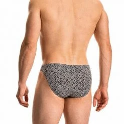 Olaf Benz RED2117 Brazilbrief 108903/8010 Slip, Mikrofaser, Schwarz gemustert, Schwarz-weiß -MR Wasch Geschaft 372167 norm2