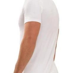 Mey THINK V-Neck Shirt 71107/101 T-Shirt, Bio Baumwoll-Stretch, Weiß -MR Wasch Geschaft 372543 norm2