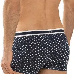 Mey GOTS Townsville Shorty 37111/668 Trunk, Bio Baumwoll-Stretch, Blau gemustert, Blau -MR Wasch Geschaft 372597 norm2