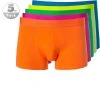 bruno banani Shorts 5er P. Neon L. 2201-2327/4303 Trunks, Baumwoll-Stretch, Neongelb-grün-orange, Multicolor