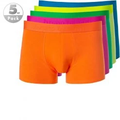 bruno banani Shorts 5er P. Neon L. 2201-2327/4303 Trunks, Baumwoll-Stretch, Neongelb-grün-orange, Multicolor