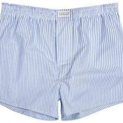 Novila Shorts 8580/55/102 Boxershorts, Baumwolle, Hellblau-weiß gestreift, Hellblau gestreift
