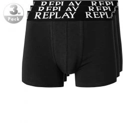 Replay Trunks 3er Pack I101102/N011 Baumwoll-Stretch, Schwarz
