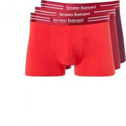 bruno banani Shorts 3er Pack Cotton 2201-2326/4302 Trunks, Baumwoll-Stretch, Rot, Rot-rubinrot-weinrot