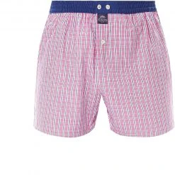 MC ALSON Boxer-Shorts 4405/rosa Boxershorts, Baumwolle, Rosa-blau kariert