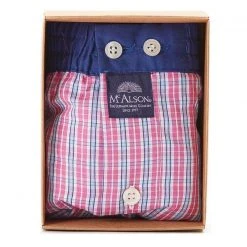 MC ALSON Boxer-Shorts 4405/rosa Boxershorts, Baumwolle, Rosa-blau kariert -MR Wasch Geschaft 373070 norm3