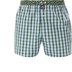 MC ALSON Boxer-Shorts 4423/grün Boxershorts, Baumwolle, Grün-hellblau gemustert