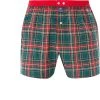 MC ALSON Boxer-Shorts 4434/grün Boxershorts, Baumwolle, Grün-rot kariert