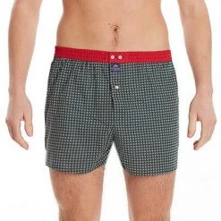 MC ALSON Boxer-Shorts 4435/grün Boxershorts, Baumwolle, Rot-grün gemustert -MR Wasch Geschaft 373083 norm2