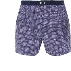MC ALSON Boxer-Shorts 4437/navy Boxershorts, Baumwolle, Navy-weiß gemustert
