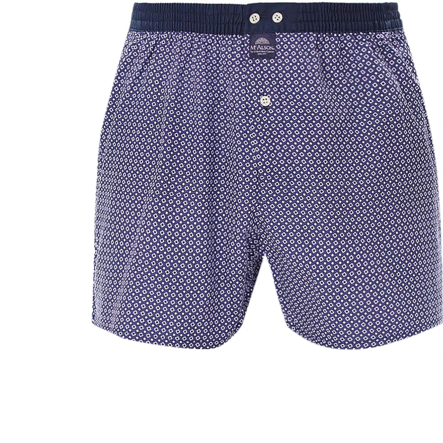 MC ALSON Boxer-Shorts 4437/navy Boxershorts, Baumwolle, Navy-weiß gemustert 1 MC ALSON Boxer-Shorts 4437/navy Boxershorts, Baumwolle, Navy-weiß gemustert