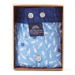 MC ALSON Boxer-Shorts 4439/hellblau Boxershorts, Baumwolle, Hellblau gemustert -MR Wasch Geschaft 373085 norm3