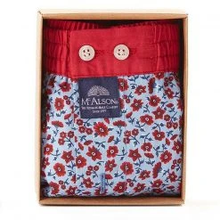 MC ALSON Boxer-Shorts 4443/rot-blau Boxershorts, Baumwolle, Hellblau-rot gemustert -MR Wasch Geschaft 373087 norm3