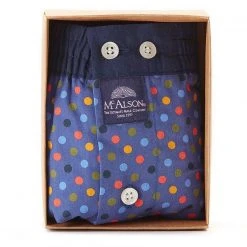 MC ALSON Boxer-Shorts 4447/blau Boxershorts, Baumwolle, Blau gemustert -MR Wasch Geschaft 373088 norm3