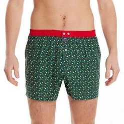 MC ALSON Boxer-Shorts 4449/oliv Boxershorts, Baumwolle, Oliv-rot gemustert -MR Wasch Geschaft 373090 norm2