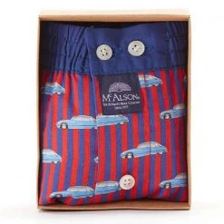 MC ALSON Boxer-Shorts 4454/rot Boxershorts, Baumwolle, Rot gemustert -MR Wasch Geschaft 373091 norm3