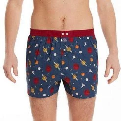 MC ALSON Boxer-Shorts 4458/blau Boxershorts, Baumwolle, Dunkelblau-rot gemustert -MR Wasch Geschaft 373093 norm2