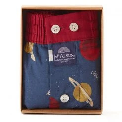 MC ALSON Boxer-Shorts 4458/blau Boxershorts, Baumwolle, Dunkelblau-rot gemustert -MR Wasch Geschaft 373093 norm3