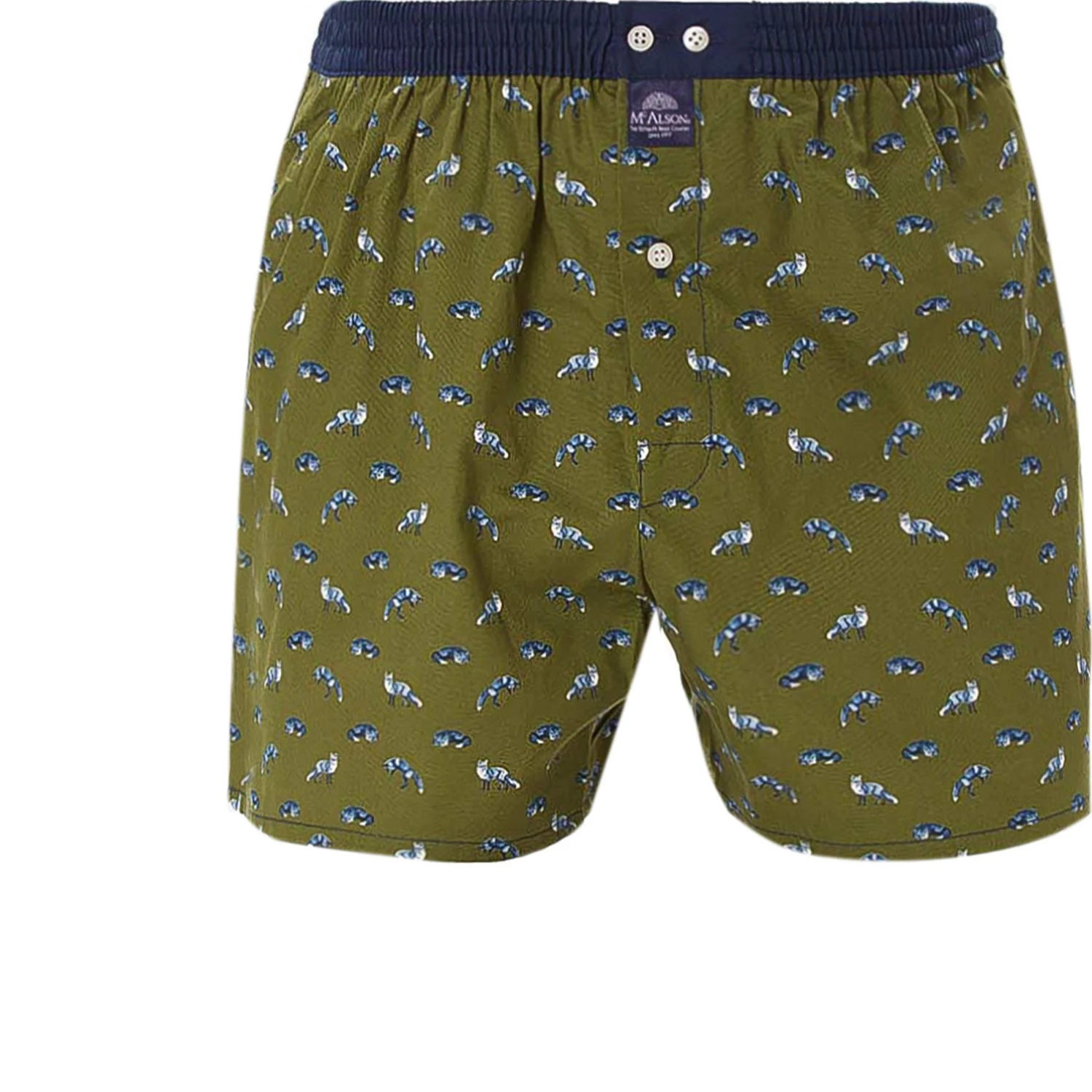 MC ALSON Boxer-Shorts 4468/oliv Boxershorts, Baumwolle, Oliv gemustert 1 MC ALSON Boxer-Shorts 4468/oliv Boxershorts, Baumwolle, Oliv gemustert