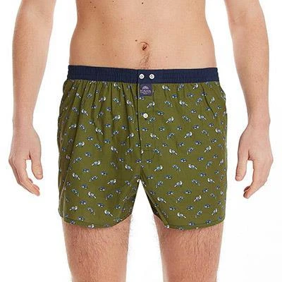 MC ALSON Boxer-Shorts 4468/oliv Boxershorts, Baumwolle, Oliv gemustert 3 MC ALSON Boxer-Shorts 4468/oliv Boxershorts, Baumwolle, Oliv gemustert – Bild 3