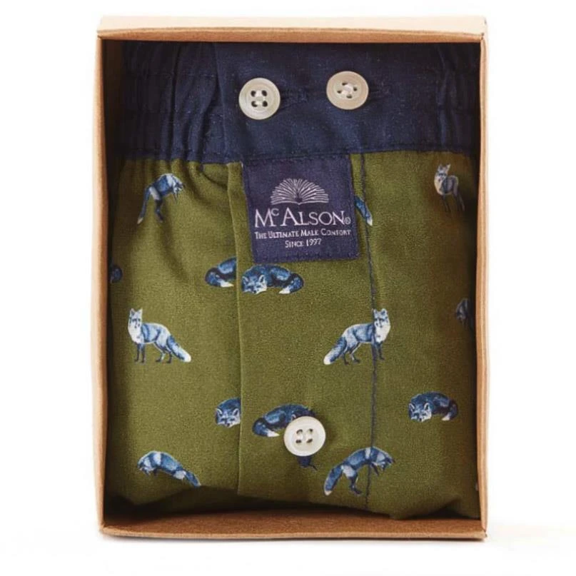 MC ALSON Boxer-Shorts 4468/oliv Boxershorts, Baumwolle, Oliv gemustert 4 MC ALSON Boxer-Shorts 4468/oliv Boxershorts, Baumwolle, Oliv gemustert – Bild 4