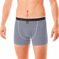 MC ALSON Jersey Boxer-Shorts J0201/blau-grau Trunk, Baumwoll-Jersey, Grau-blau gestreift -MR Wasch Geschaft 373097 norm2