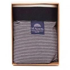 MC ALSON Jersey Boxer-Shorts J0201/blau-grau Trunk, Baumwoll-Jersey, Grau-blau gestreift -MR Wasch Geschaft 373097 norm3