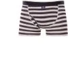 MC ALSON Jersey Boxer-Shorts J0202/blau-grau Trunk, Baumwoll-Jersey, Blau-hellgrau gestreift