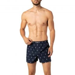 Polo Ralph Lauren Boxer 714830266/005 Boxershorts, Baumwolle, Navy-weiß gemustert, Navy-weiß