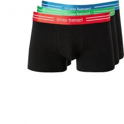bruno banani Shorts 3er Pack Cotton 2201-2326/0007 Trunks, Baumwoll-Stretch, Schwarz