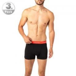 Calvin Klein Underwear Calvin Klein COTTON STRECH 3er Pack U2662G/WHD Trunks, Baumwoll-Stretch, Schwarz, Rot-grau-royal