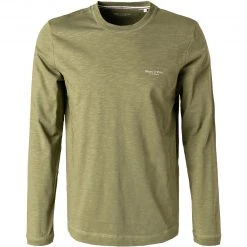 Marc O'Polo Longsleeve M27 2222 52080/421 Bio Baumwolle, Olivgrün meliert, Oliv