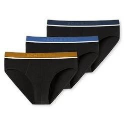 Schiesser Rio-Slip 3er Pack 175735/901 Slips, Baumwoll-Stretch, Schwarz -MR Wasch Geschaft 374646 norm3
