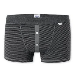 Schiesser Revival Karl-Heinz Shorts 175882/208 Trunk, Baumwolle, Anthrazit meliert, Anthrazit -MR Wasch Geschaft 374919 norm4